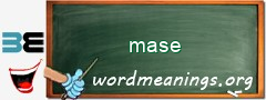 WordMeaning blackboard for mase